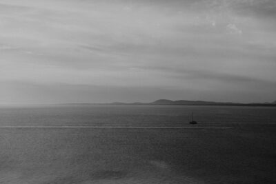 Barco no infinito horizontal